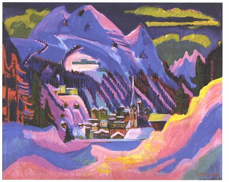 Ernst Ludwig Kirchner Davos in snow Germany oil painting art